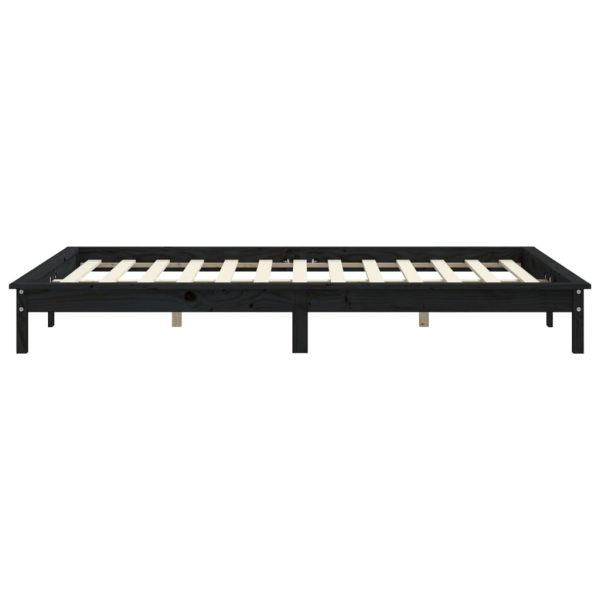 Giroletto Nero 140x190 Cm In Legno Massello Di Pino - Image 6