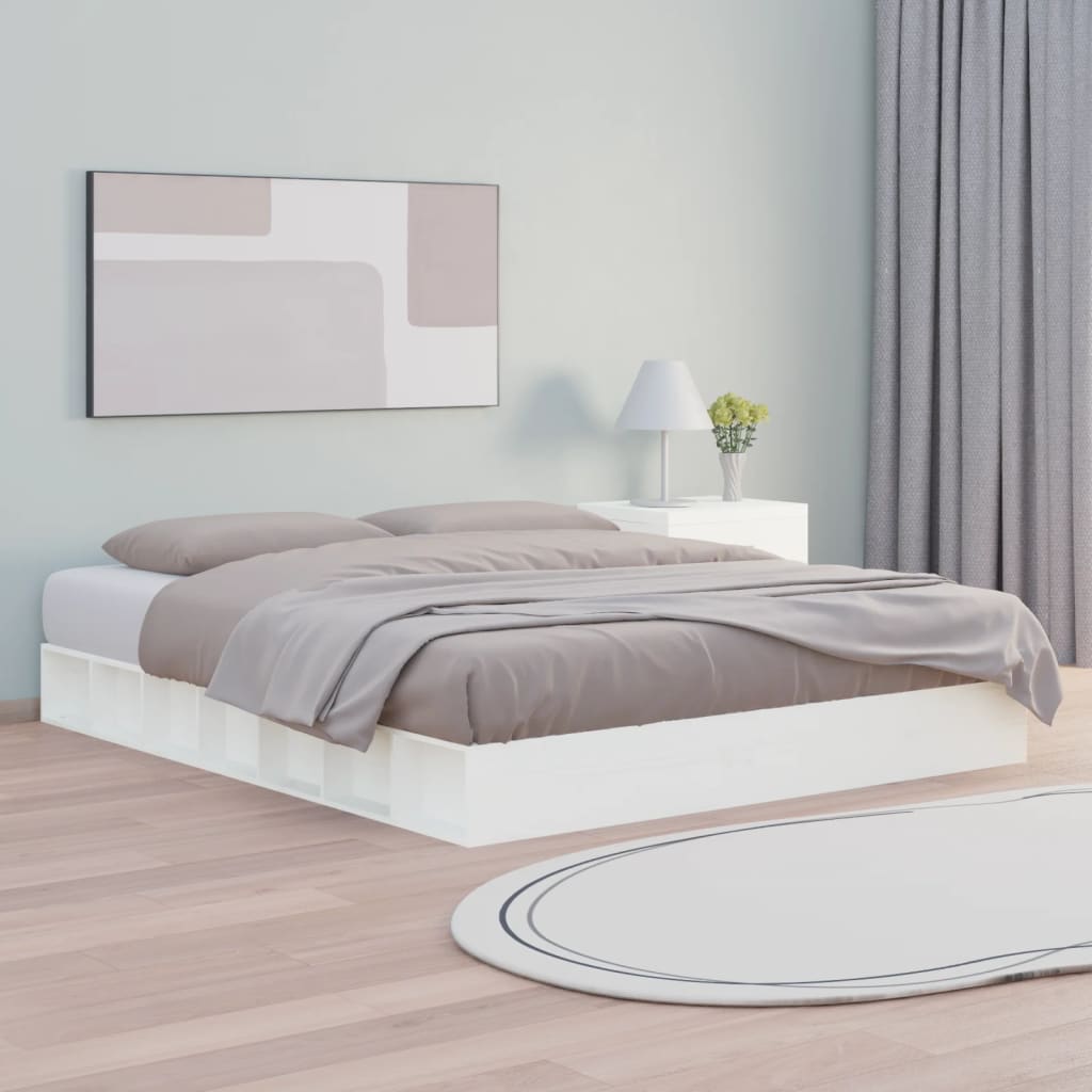 Giroletto Bianco 150x200 Cm King In Legno Massello