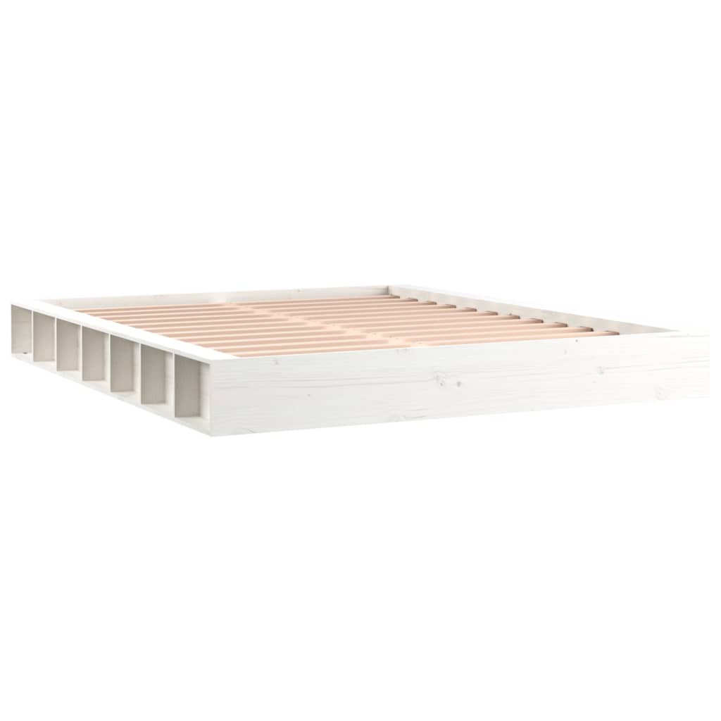 Giroletto Bianco 150x200 Cm King In Legno Massello - Image 3