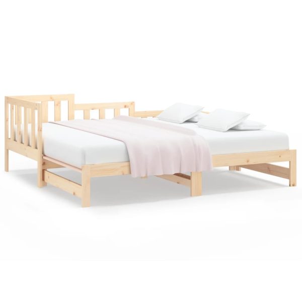 Dormeuse Estraibile 2x(80x200) Cm In Legno Massello Di Pino - Image 2