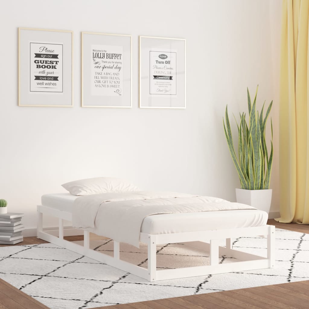Giroletto Bianco 90x200 Cm In Legno Massello