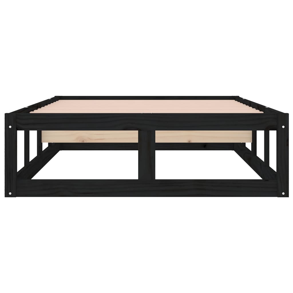 Giroletto Nero 75x190 Cm Small Single In Legno Massello - Image 5