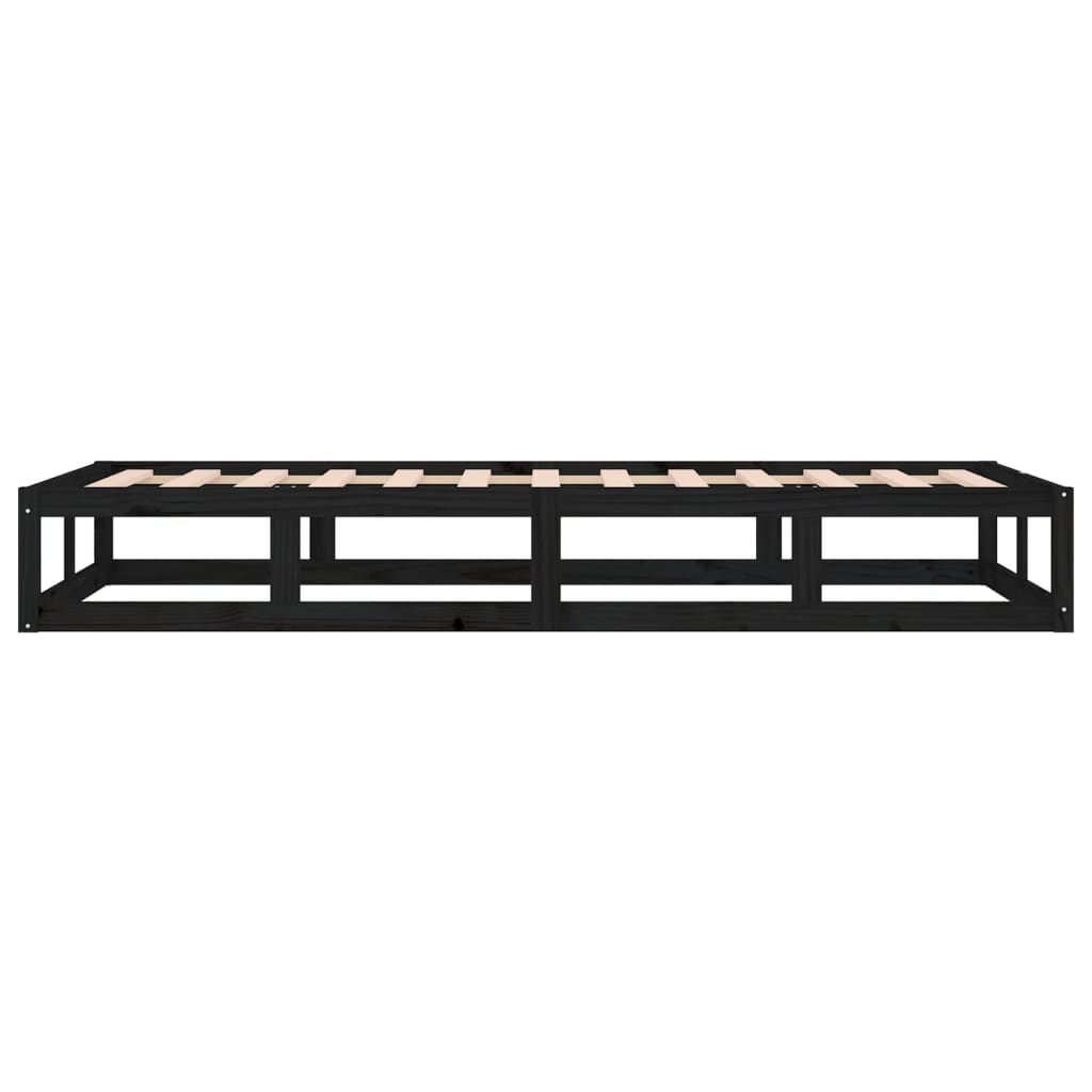 Giroletto Nero 75x190 Cm Small Single In Legno Massello - Image 6