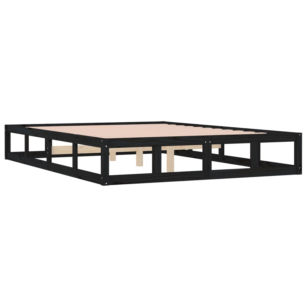 Giroletto Nero 120x190 Cm Small Double In Legno Massello - Image 4