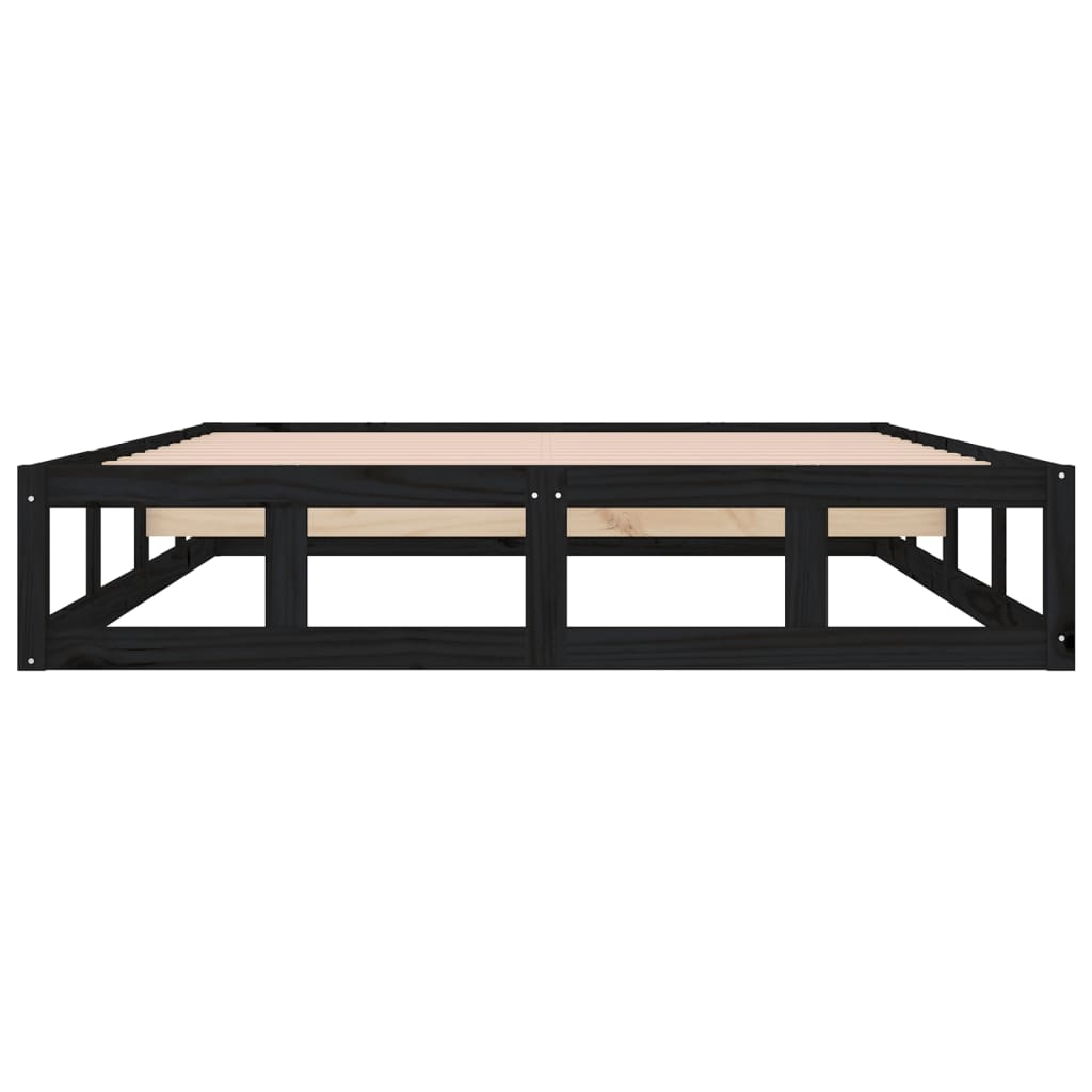 Giroletto Nero 120x190 Cm Small Double In Legno Massello - Image 5