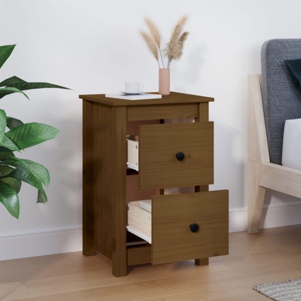 Comodino Ambra 40x35x61,5 Cm In Legno Massello Di Pino - Image 6