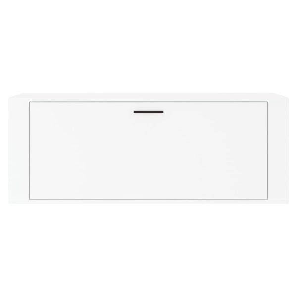 Scarpiera A Muro Bianca 100x35x38 Cm In Legno Multistrato - Image 5