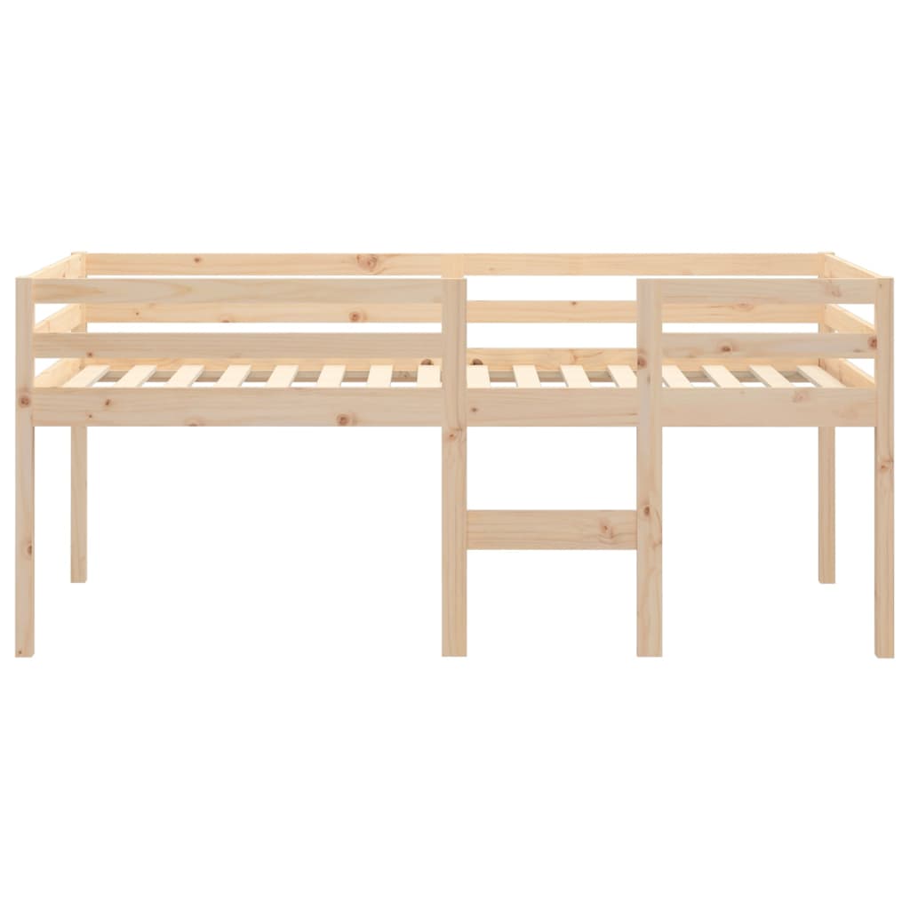 Letto A Soppalco 80x200 Cm In Legno Massello Di Pino - Image 5