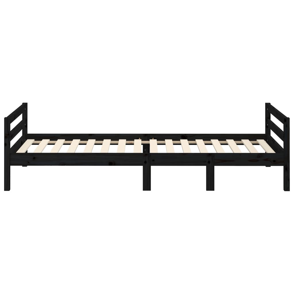 Giroletto Nero 75x190 Cm In Legno Massello Di Pino - Image 6