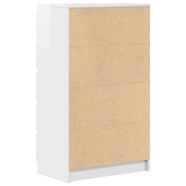Cassettiera Bianco Lucido 60x36x103 Cm In Legno Multistrato - Image 6