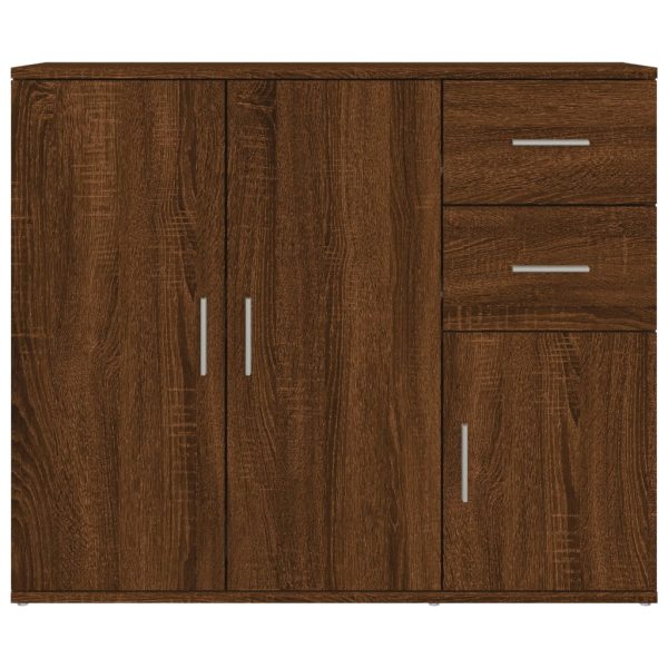 Credenza Rovere Marrone 91x29,5x75 Cm In Legno Multistrato - Image 6