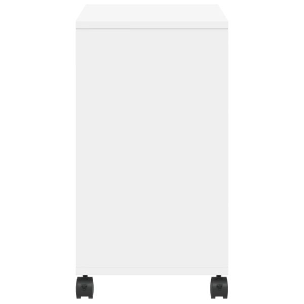 Tavolino Con Ruote Bianco 50x30x55 Cm In Legno Multistrato - Image 6