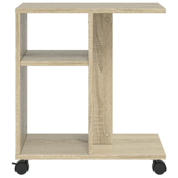 Tavolino Con Ruote Rovere Sonoma 50x30x55 Cm Legno Multistrato - Image 5