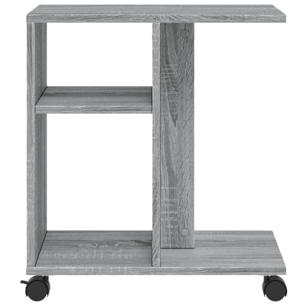 Tavolino Con Ruote Grigio Sonoma 50x30x55 Cm Legno Multistrato - Image 5