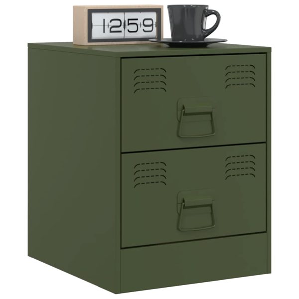 Comodino Verde34,5x39x44 Cm In Acciaio - Image 4