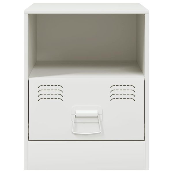 Comodino Bianco 34,5x39x44 Cm In Acciaio - Image 6