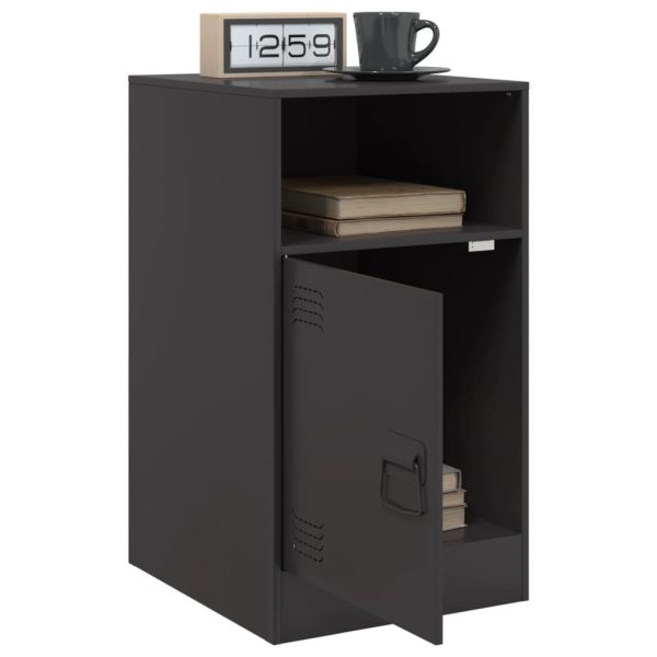Comodino Nero 34,5x39x62 Cm In Acciaio - Image 4