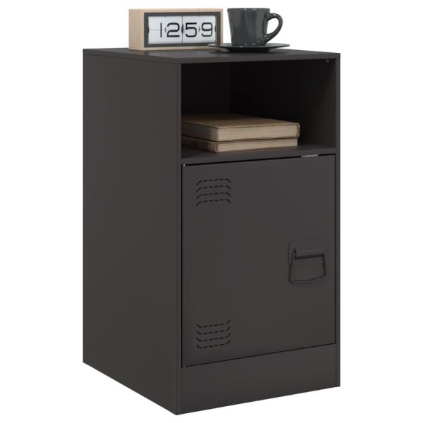 Comodino Nero 34,5x39x62 Cm In Acciaio - Image 5