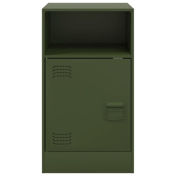 Comodini 2 Pz Verde Oliva 34,5x39x62 Cm In Acciaio - Image 5