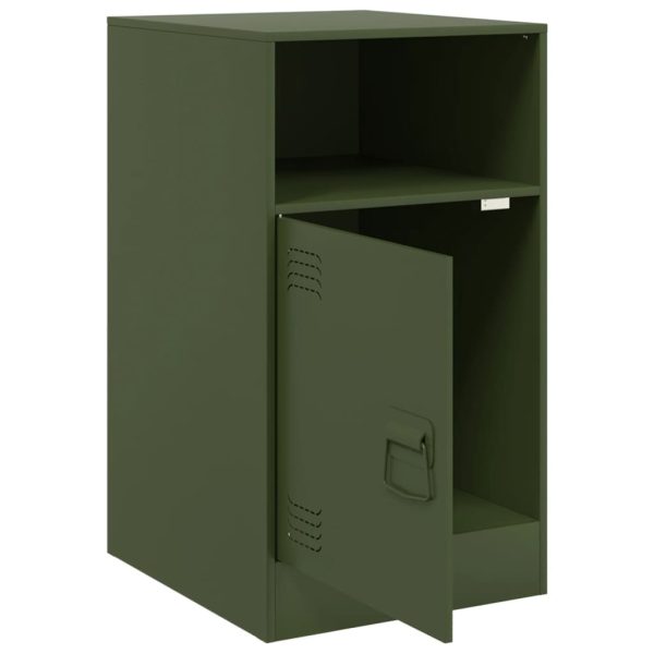 Comodini 2 Pz Verde Oliva 34,5x39x62 Cm In Acciaio - Image 6