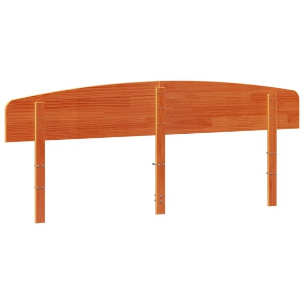 Testiera Marrone Cera 200 Cm In Legno Massello Di Pino - Image 6