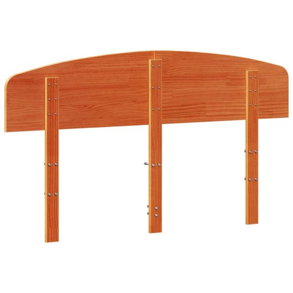 Testiera Marrone Cera 140 Cm In Legno Massello Di Pino - Image 6