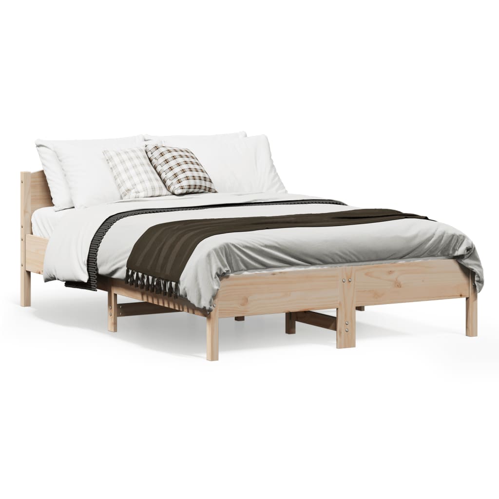 Letto Senza Materasso 135x190 Cm In Legno Massello Di Pino