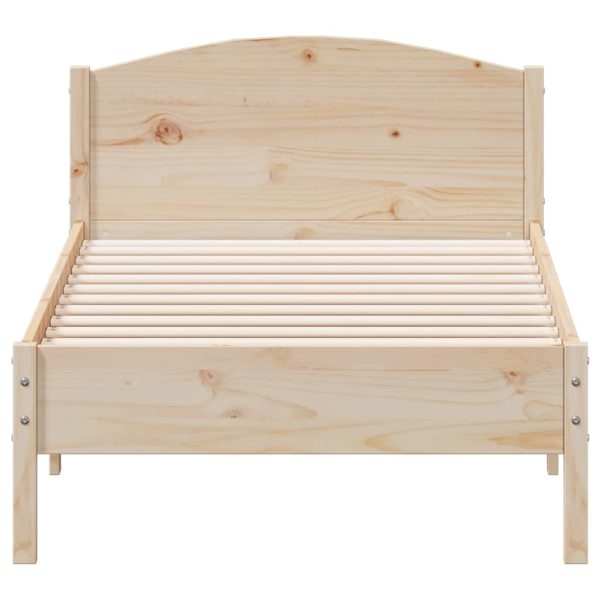 Letto Senza Materasso 75x190 Cm In Legno Massello Pino - Image 4