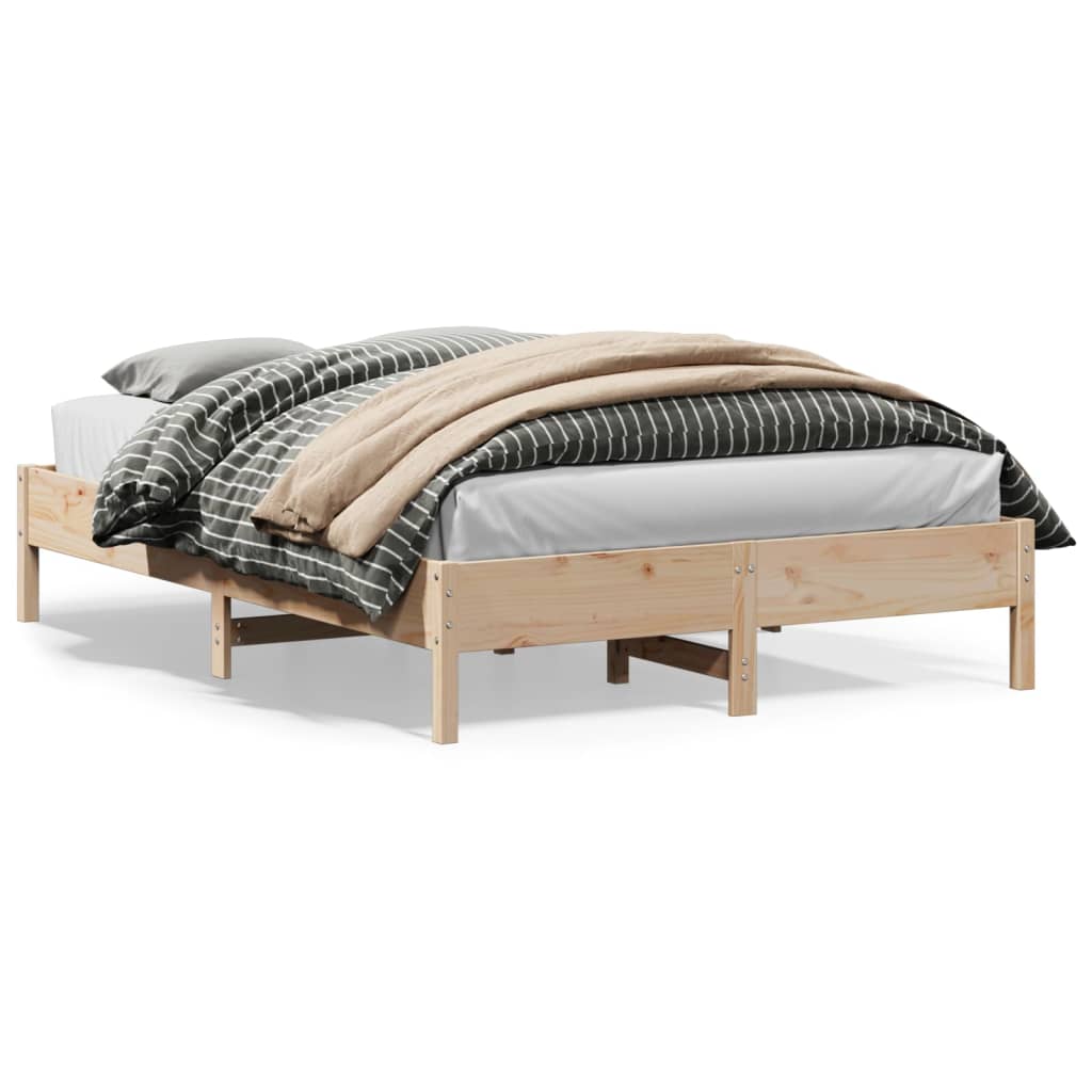 Letto Senza Materasso 160x200 Cm In Legno Massello Di Pino