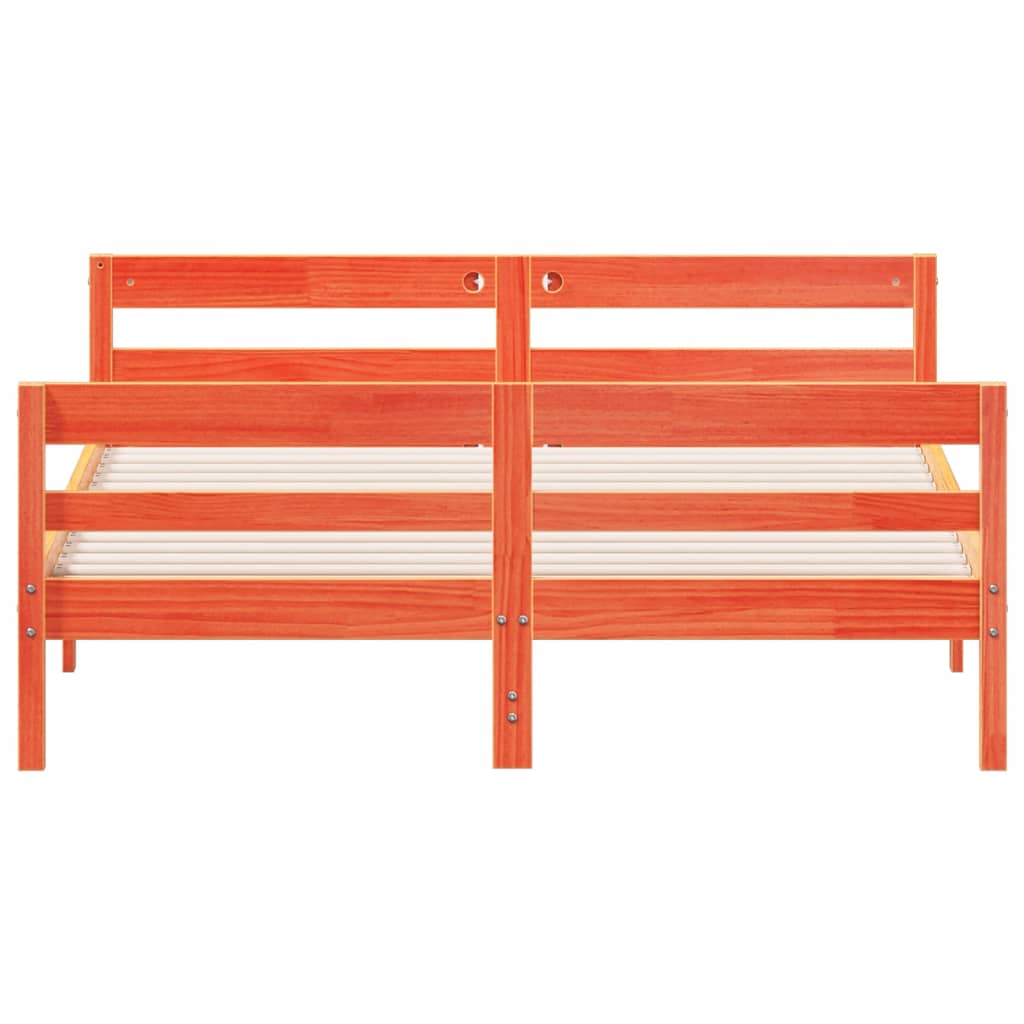 Letto Senza Materasso Marrone Cera 120x200 Cm In Legno Di Pino - Image 4