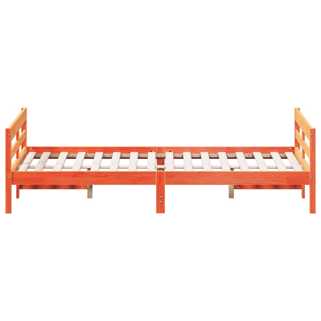 Letto Senza Materasso Marrone Cera 120x200 Cm In Legno Di Pino - Image 5