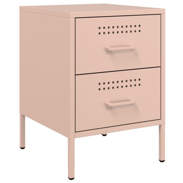 Comodini 2 Pz Rosa 36x39x50,5 Cm In Acciaio - Image 5