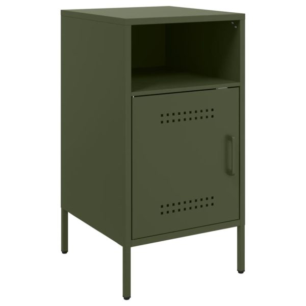 Comodini 2 Pz Verde Oliva 36x39x68 Cm In Acciaio - Image 5
