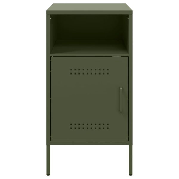 Comodini 2 Pz Verde Oliva 36x39x68 Cm In Acciaio - Image 6