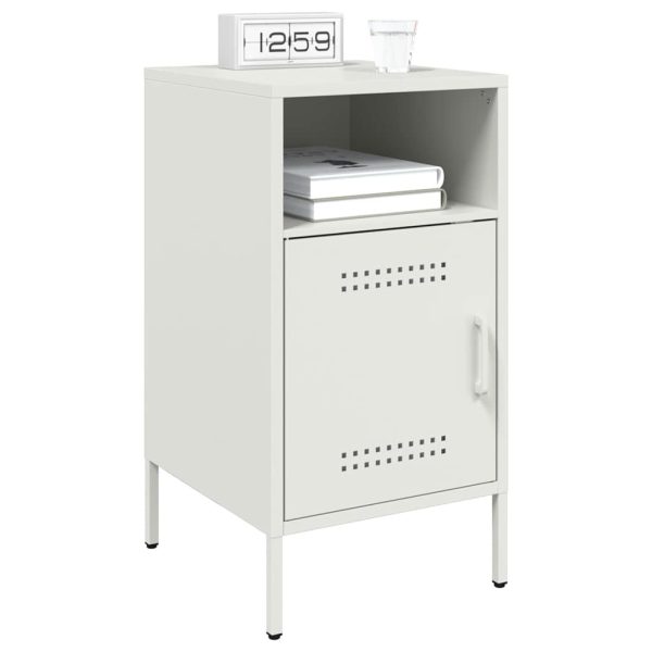 Comodini 2 Pz Bianchi 36x39x68 Cm In Acciaio - Image 3