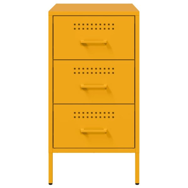 Comodino Giallo Senape 36x39x68 Cm In Acciaio - Image 6