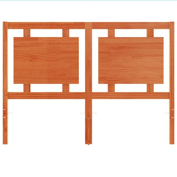 Testiera Marrone Cera 135 Cm In Legno Massello Di Pino - Image 4