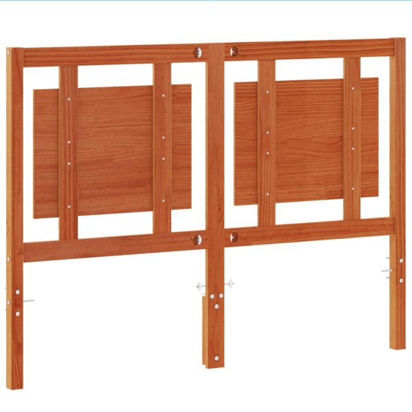Testiera Marrone Cera 135 Cm In Legno Massello Di Pino - Image 6