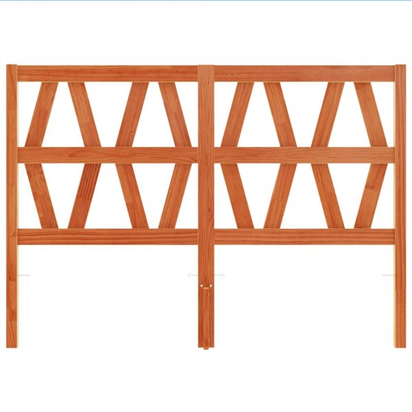 Testiera Marrone Cera 135 Cm In Legno Massello Di Pino - Image 4