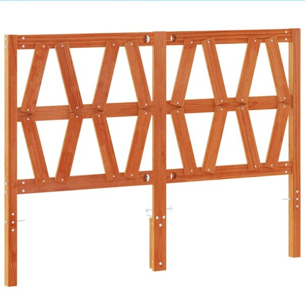 Testiera Marrone Cera 160 Cm In Legno Massello Di Pino - Image 6
