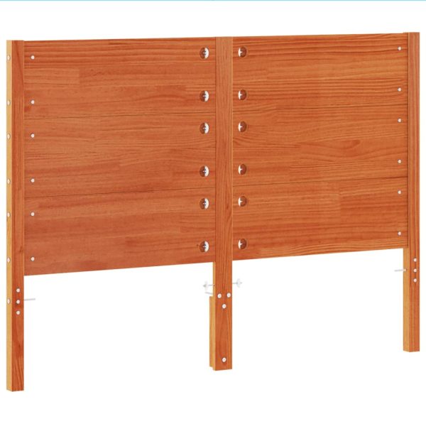 Testiera Marrone Cera 160 Cm In Legno Massello Di Pino - Image 6