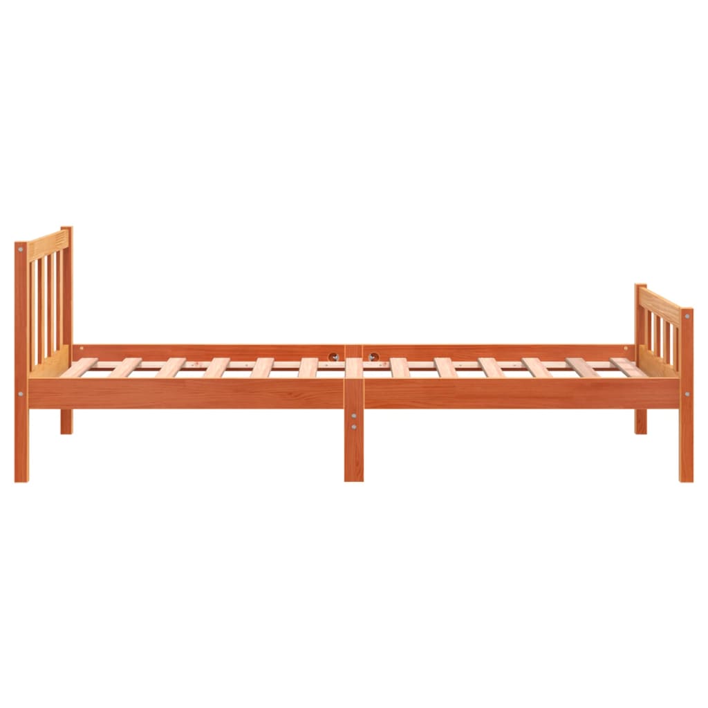 Letto Senza Materasso Marrone Cera 90x190 Cm In Legno Di Pino - Image 5