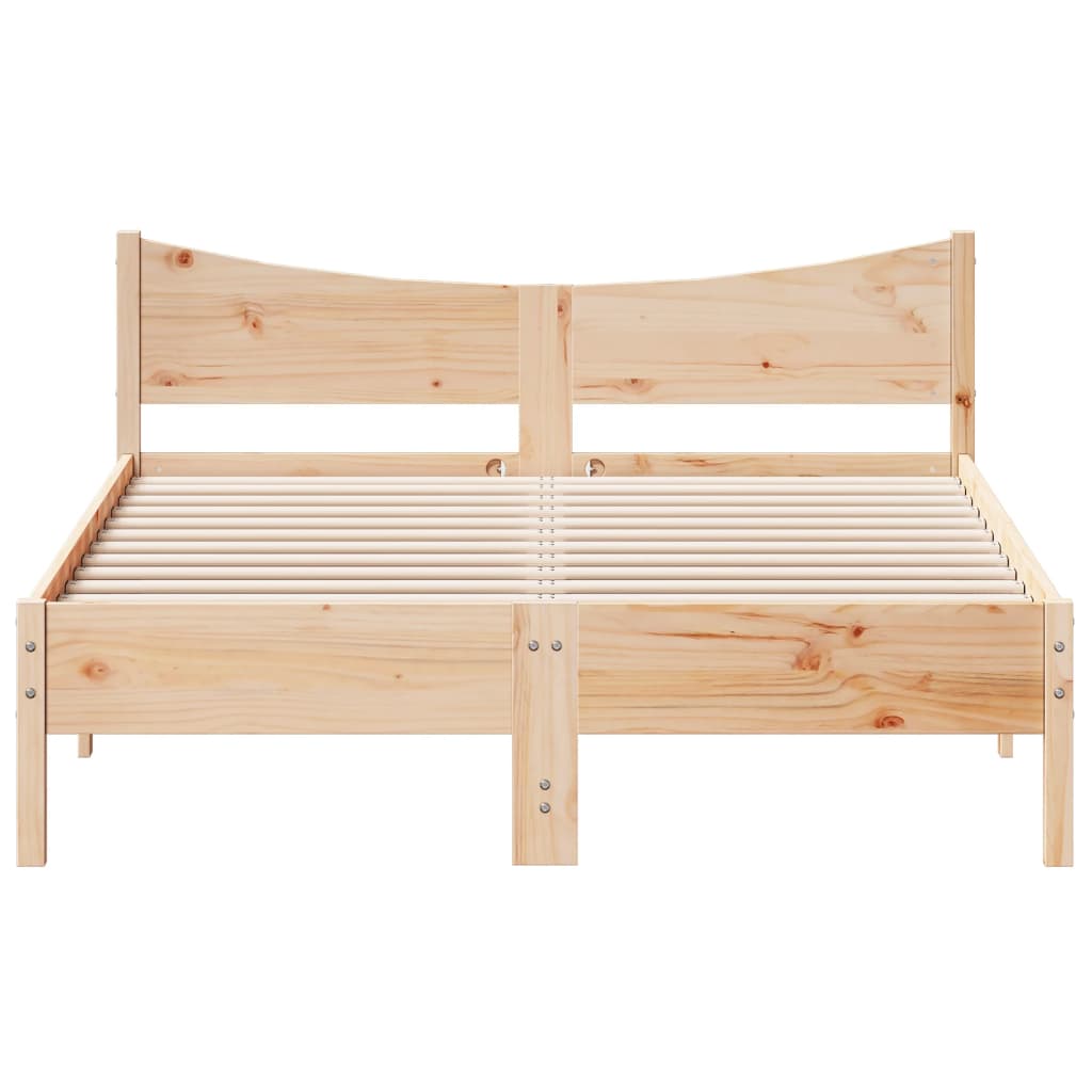 Letto Senza Materasso 140x190 Cm In Legno Massello Di Pino - Image 4