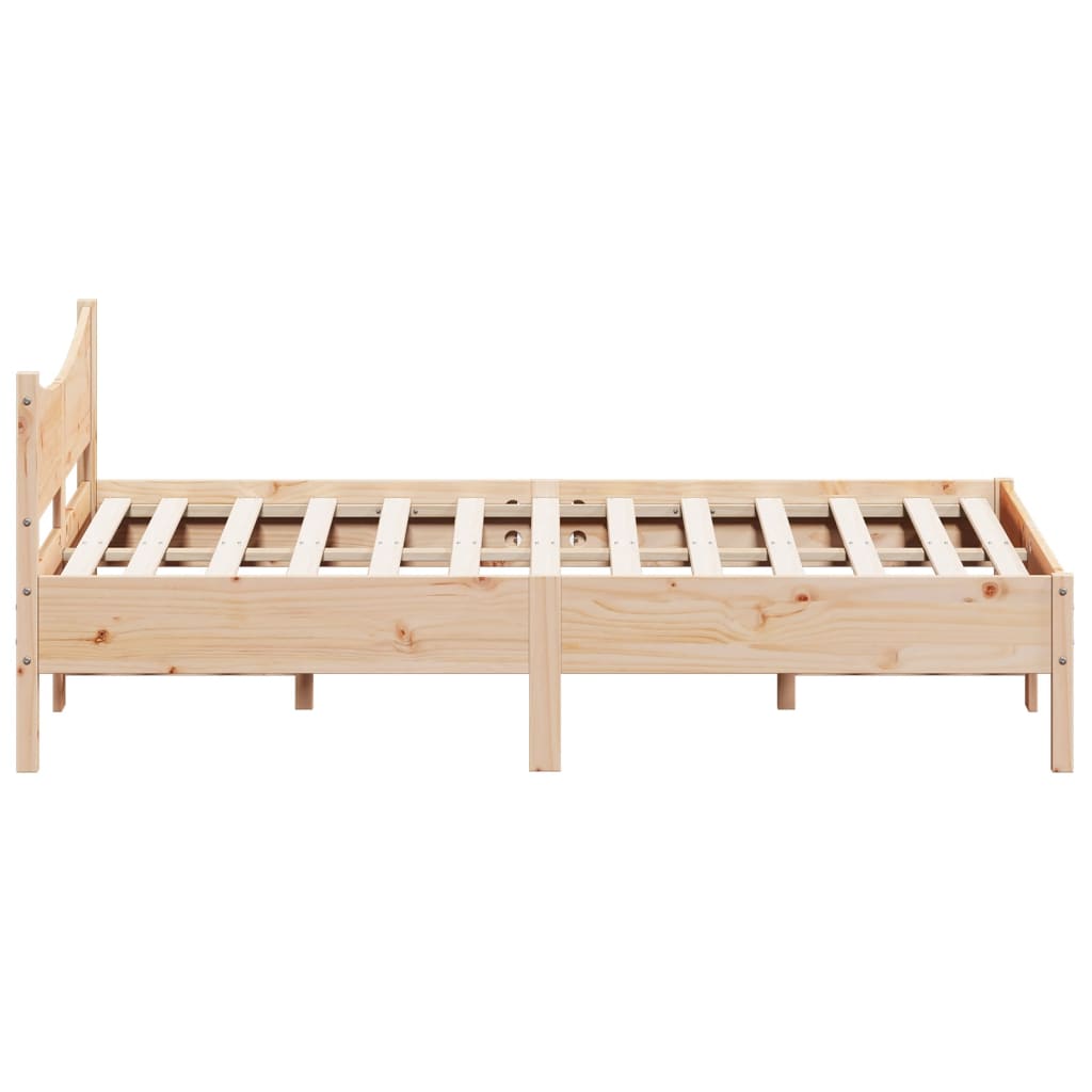 Letto Senza Materasso 140x190 Cm In Legno Massello Di Pino - Image 5