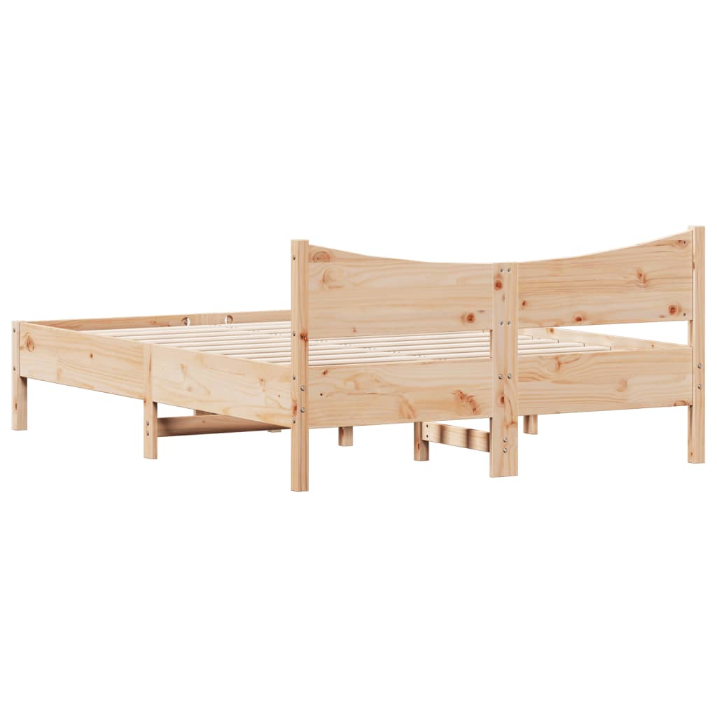 Letto Senza Materasso 140x190 Cm In Legno Massello Di Pino - Image 6
