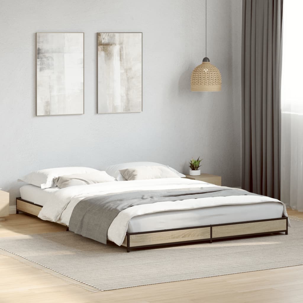 Giroletto Rovere Sonoma 135x190 Cm In Legno Multistrato Metallo