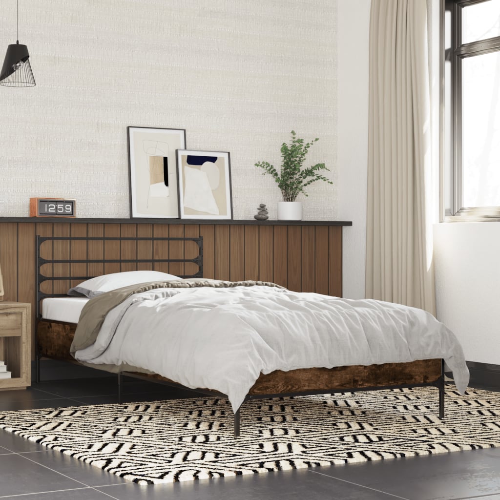 Giroletto Rovere Fumo 90x200 Cm In Legno Multistrato E Metallo