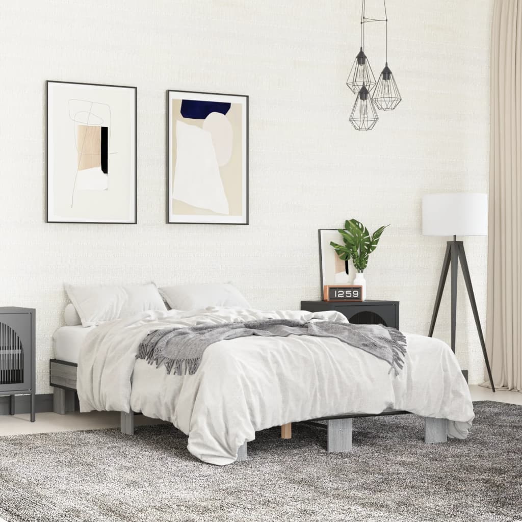 Giroletto Grigio Sonoma 120x200 Cm In Legno Multistrato Metallo