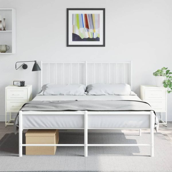 Comodini 2 Pz Bianchi 36x39x60,5 Cm In Acciaio - Image 3