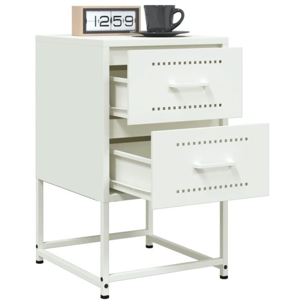 Comodini 2 Pz Bianchi 36x39x60,5 Cm In Acciaio - Image 4